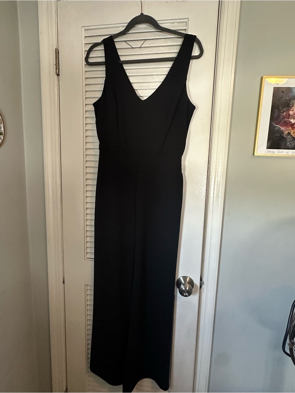 Classic Black V-Neck Women's jumpsuit